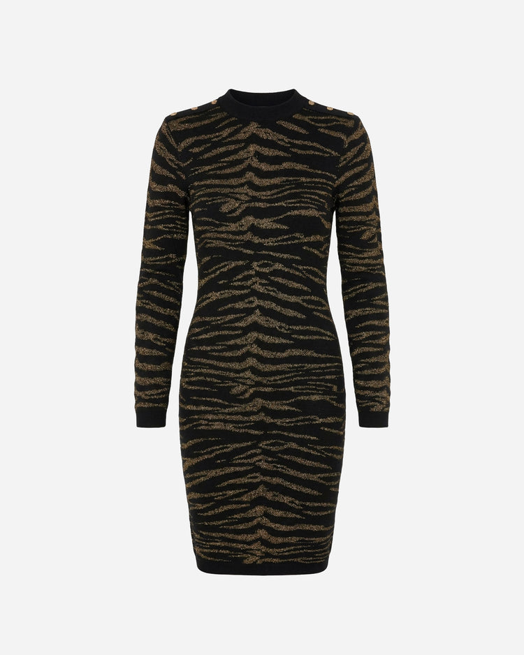 Mini abito in maglia jacquard lurex