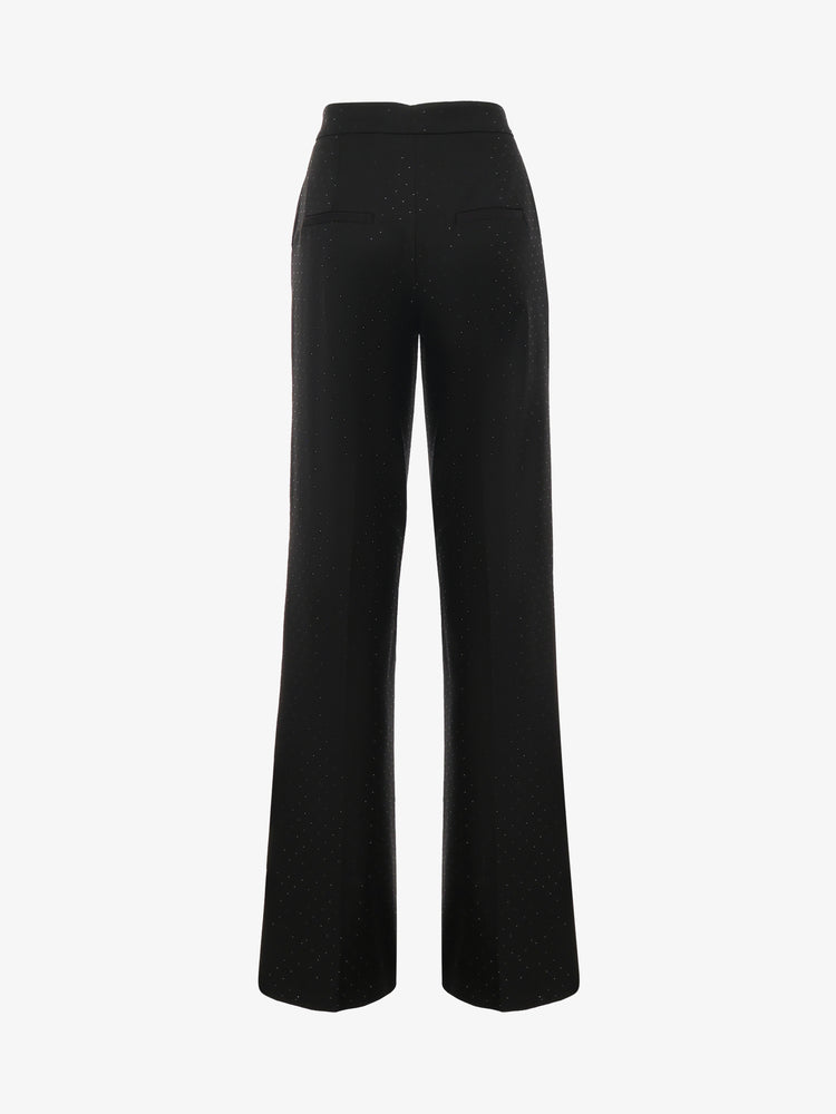 Manolana straight leg trousers with rhinestone application