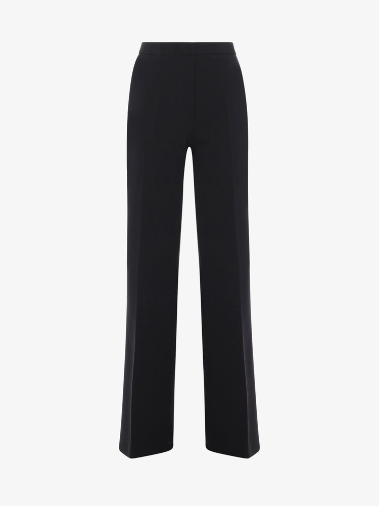 Straight leg trousers in structured fabric