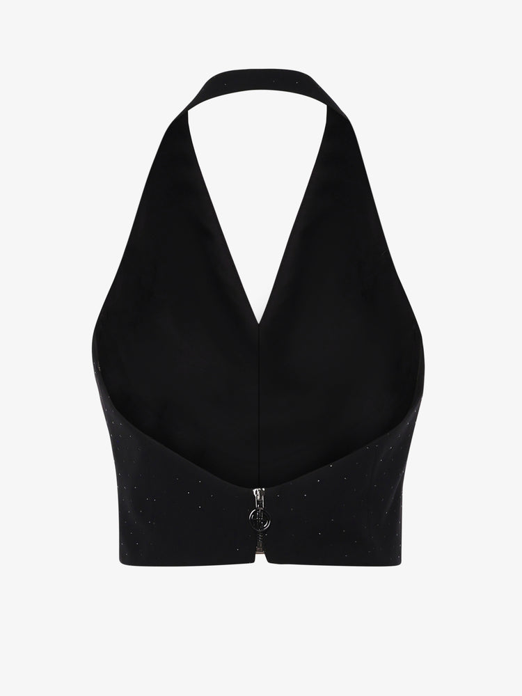 Manolana vest with rhinestone application