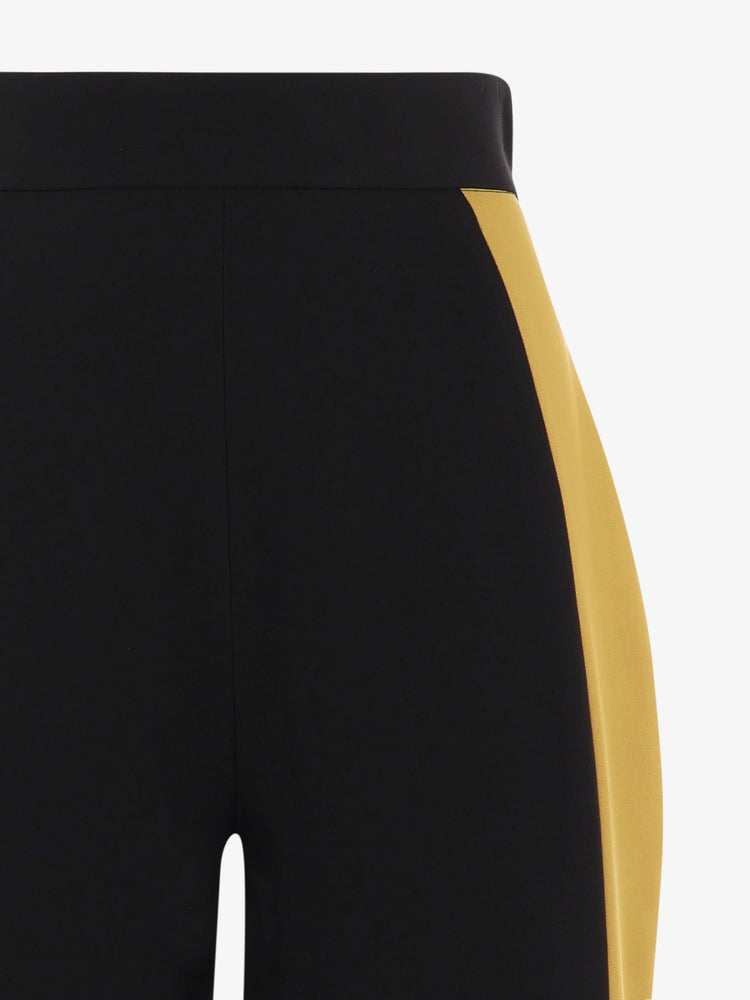 Pantaloni gamba dritta doppio colore in tessuto tecnico