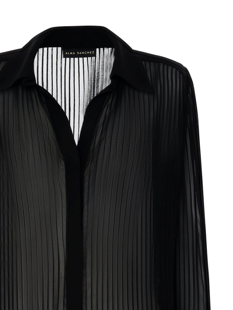 Pleated Chiffon Shirt