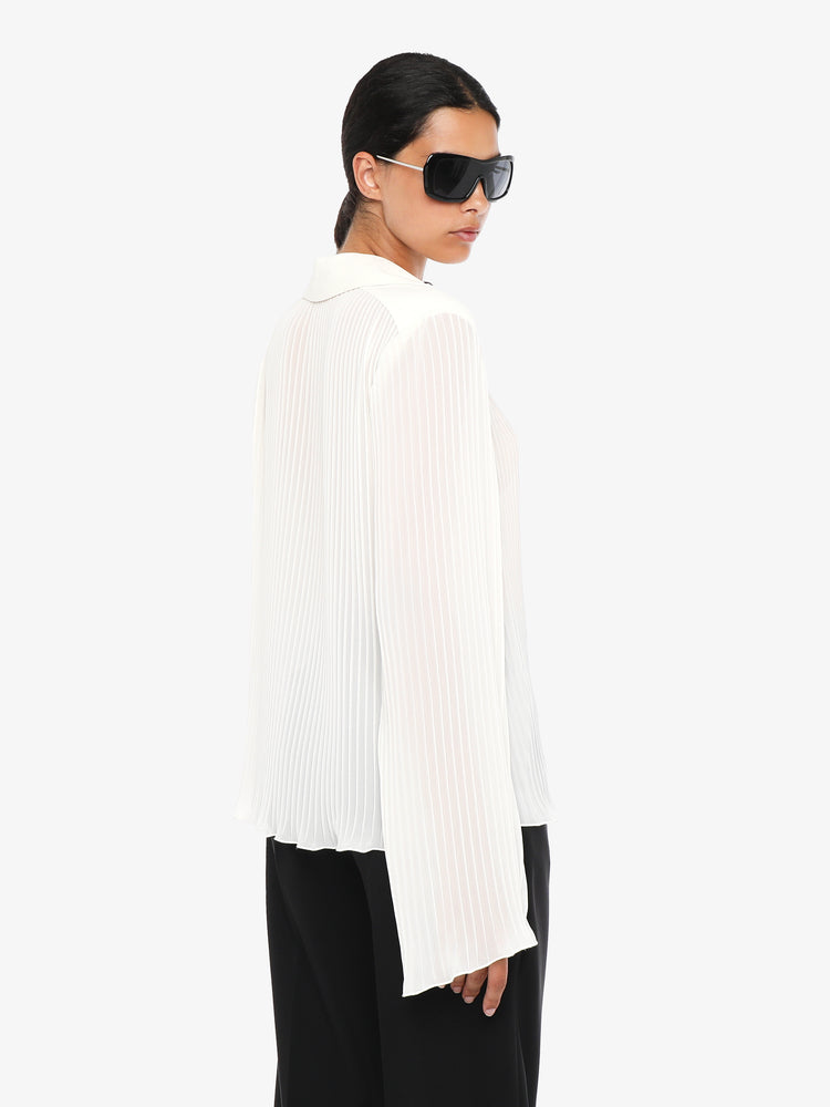 Pleated Chiffon Shirt