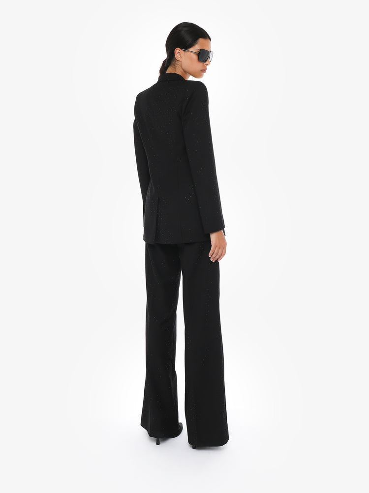 Manolana straight leg trousers with rhinestone application