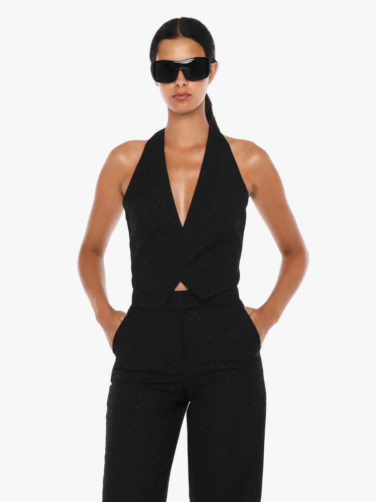 Manolana vest with rhinestone application