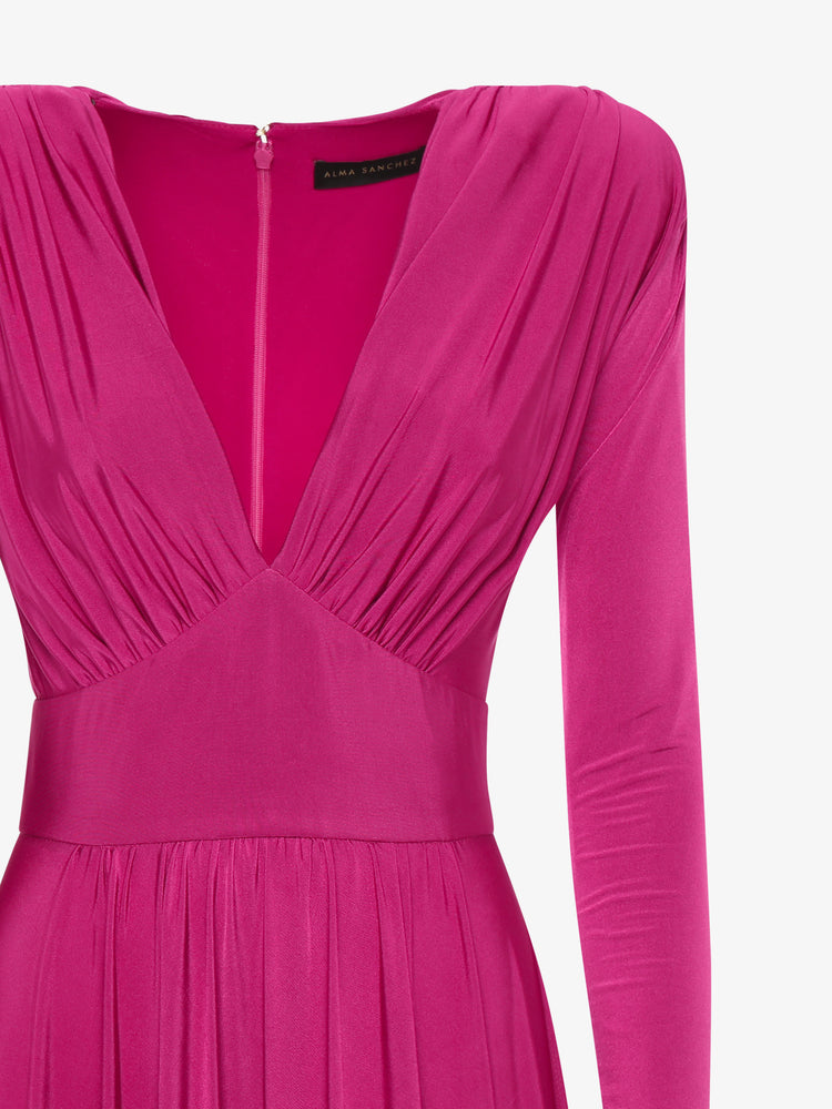 Tuta fondo ampio e scollo profondo in jersey