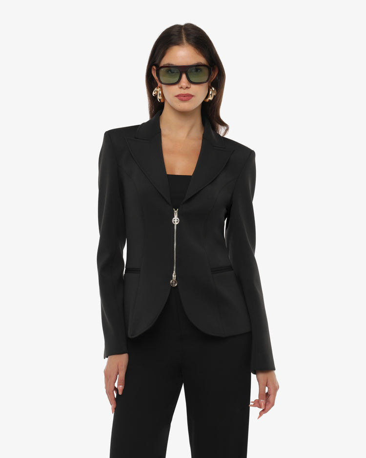 Giacca in neoprene con zip frontale