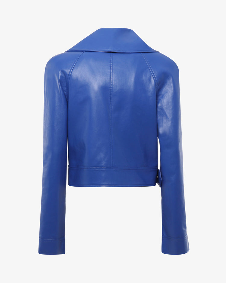 Giacca corta biker in ecopelle