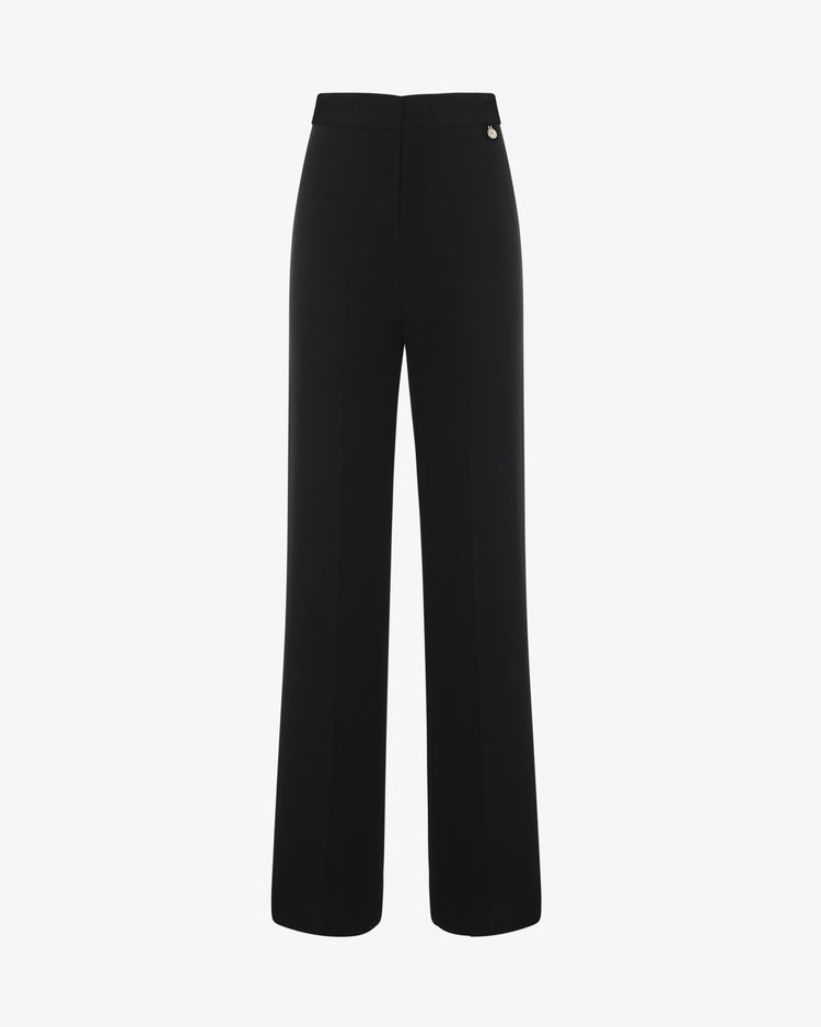 Pantalone gamba dritta in tessuto fluido