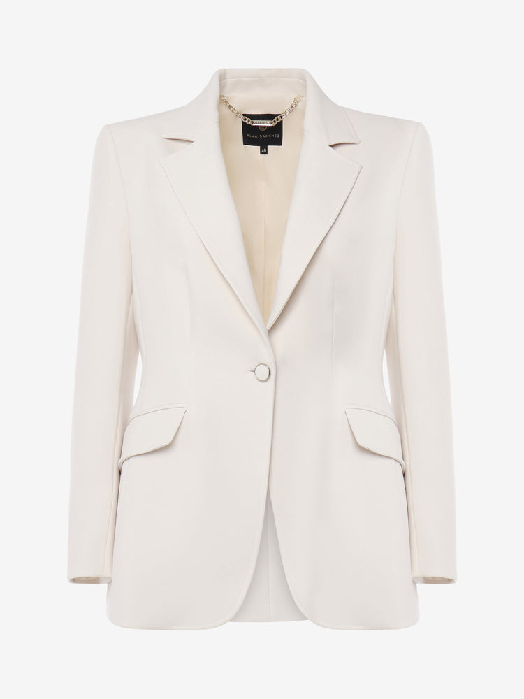 Giacca monopetto in tessuto strutturato