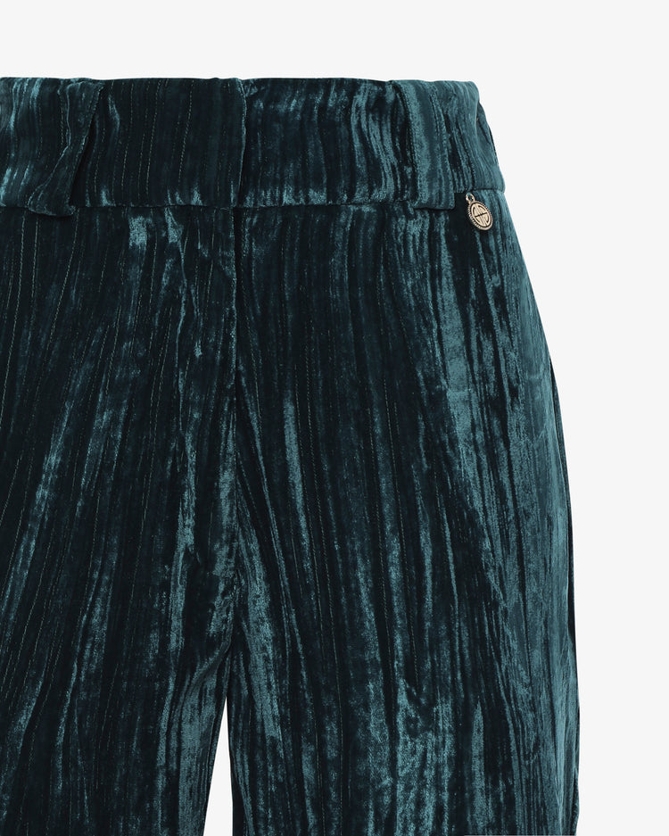 Pantalone in velluto cropped