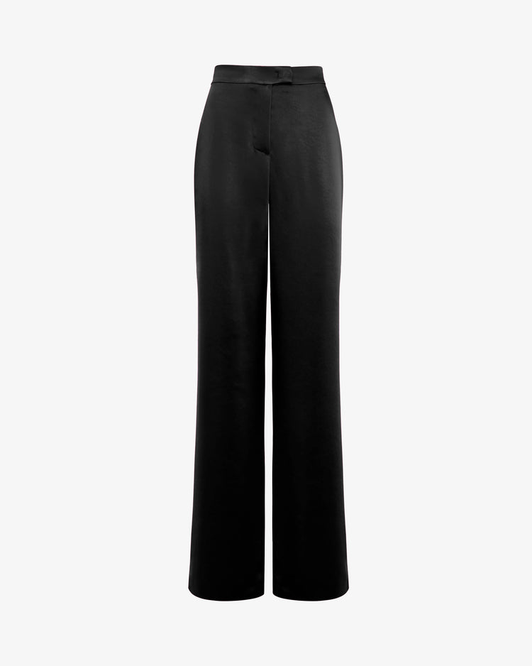 Pantalone gamba dritta in satin