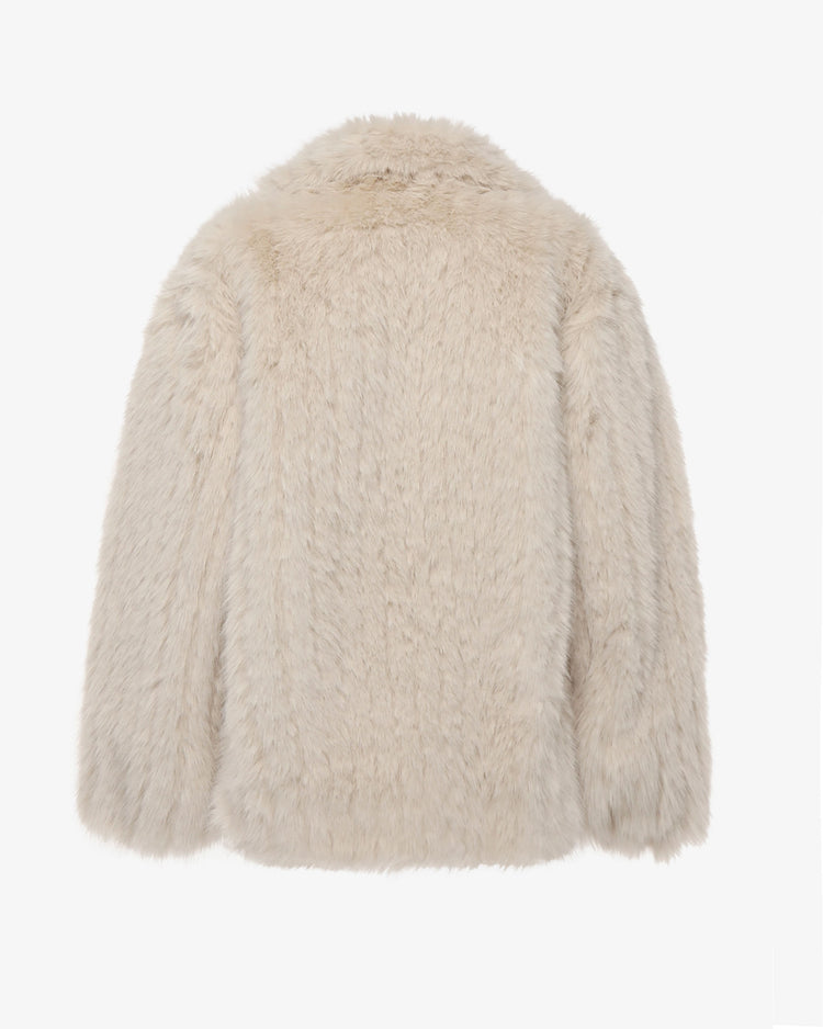 Cappotto oversize in eco-pelliccia