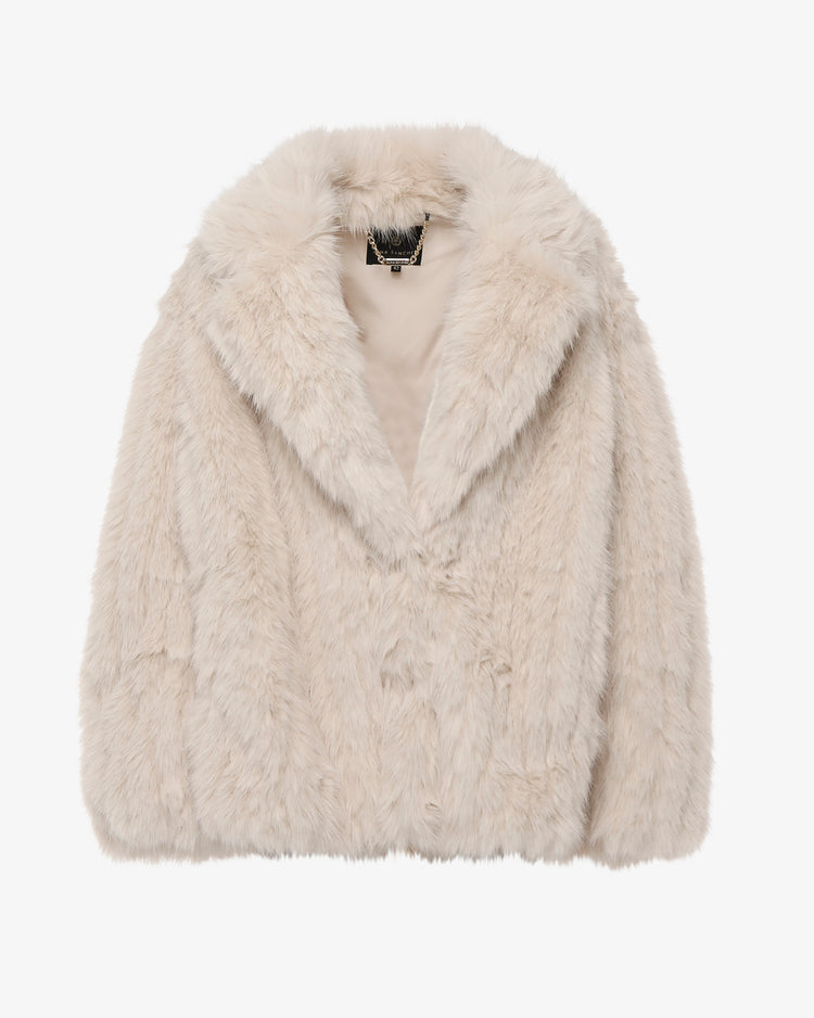 Cappotto oversize in eco-pelliccia