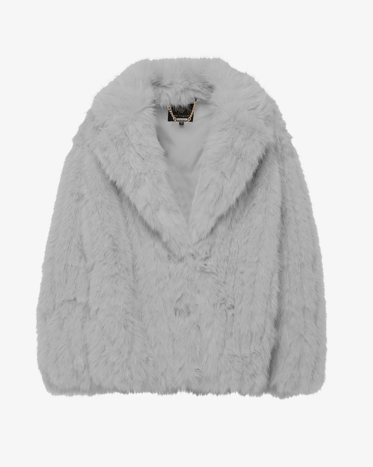 Cappotto oversize in eco-pelliccia