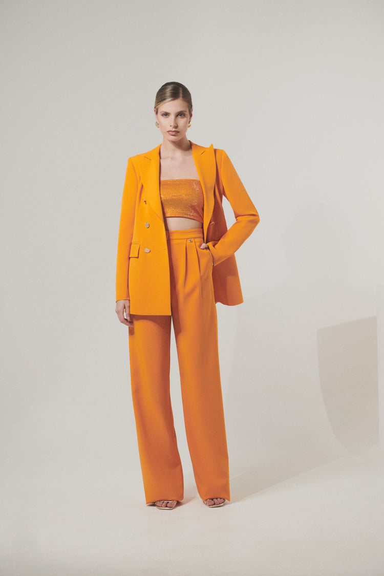 Short top in full rhinestone jersey