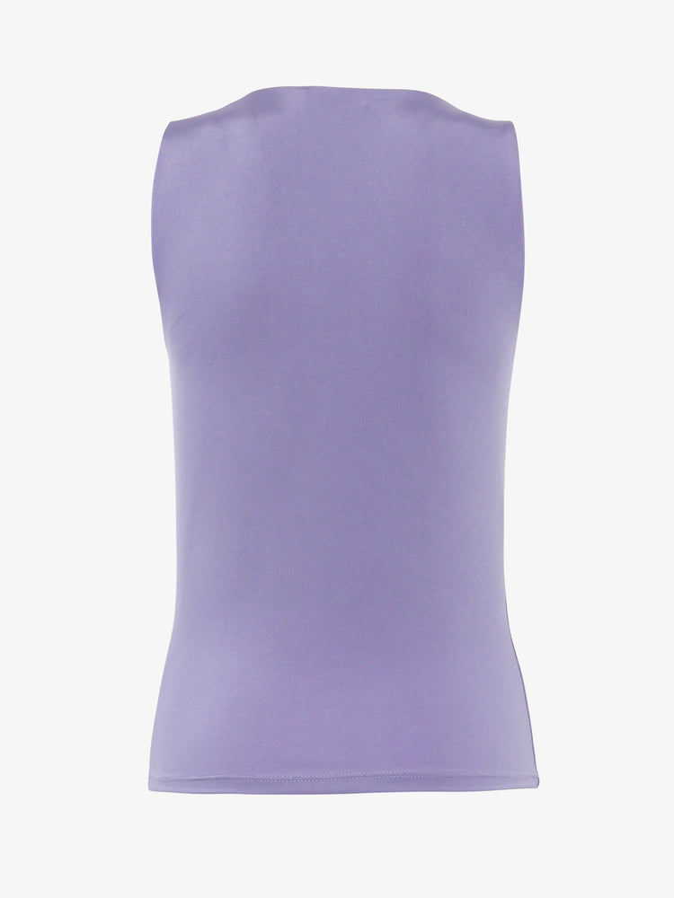 Jersey top with soft neckline and metallic decorations