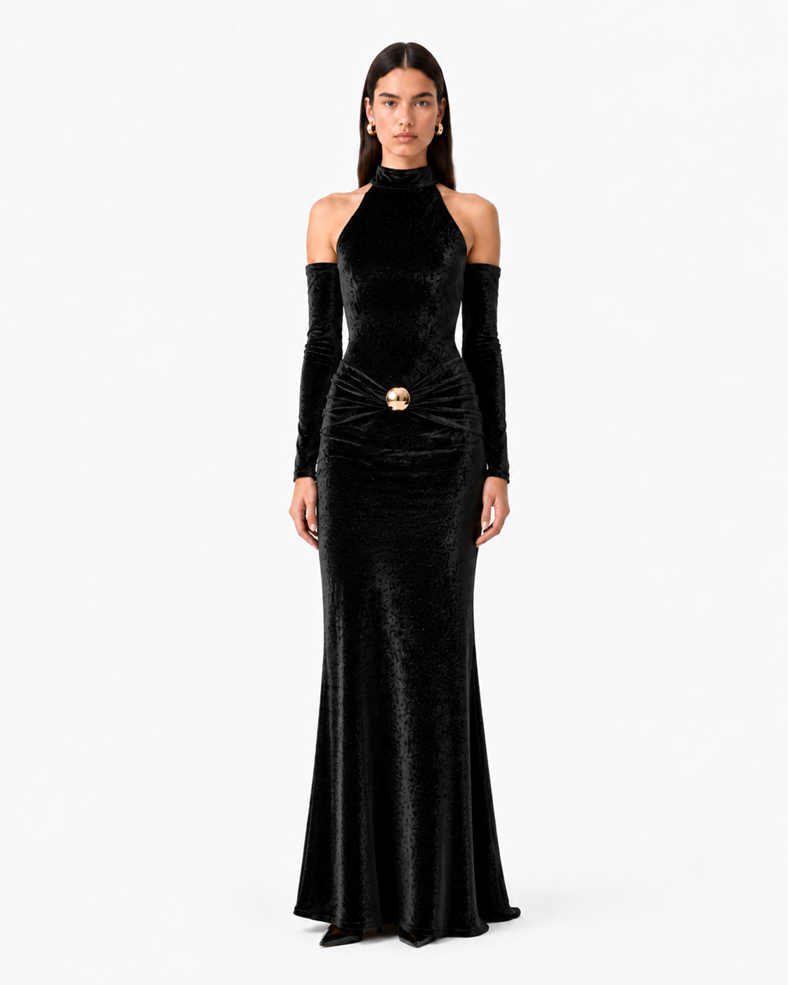 Co-ord sets con body a collo alto e gonna lunga