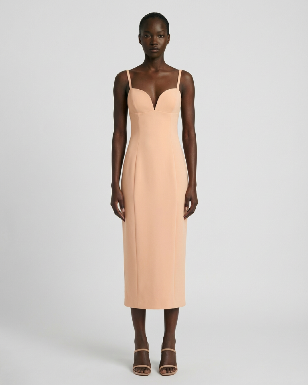 Abito Midi con Scollo Cuore