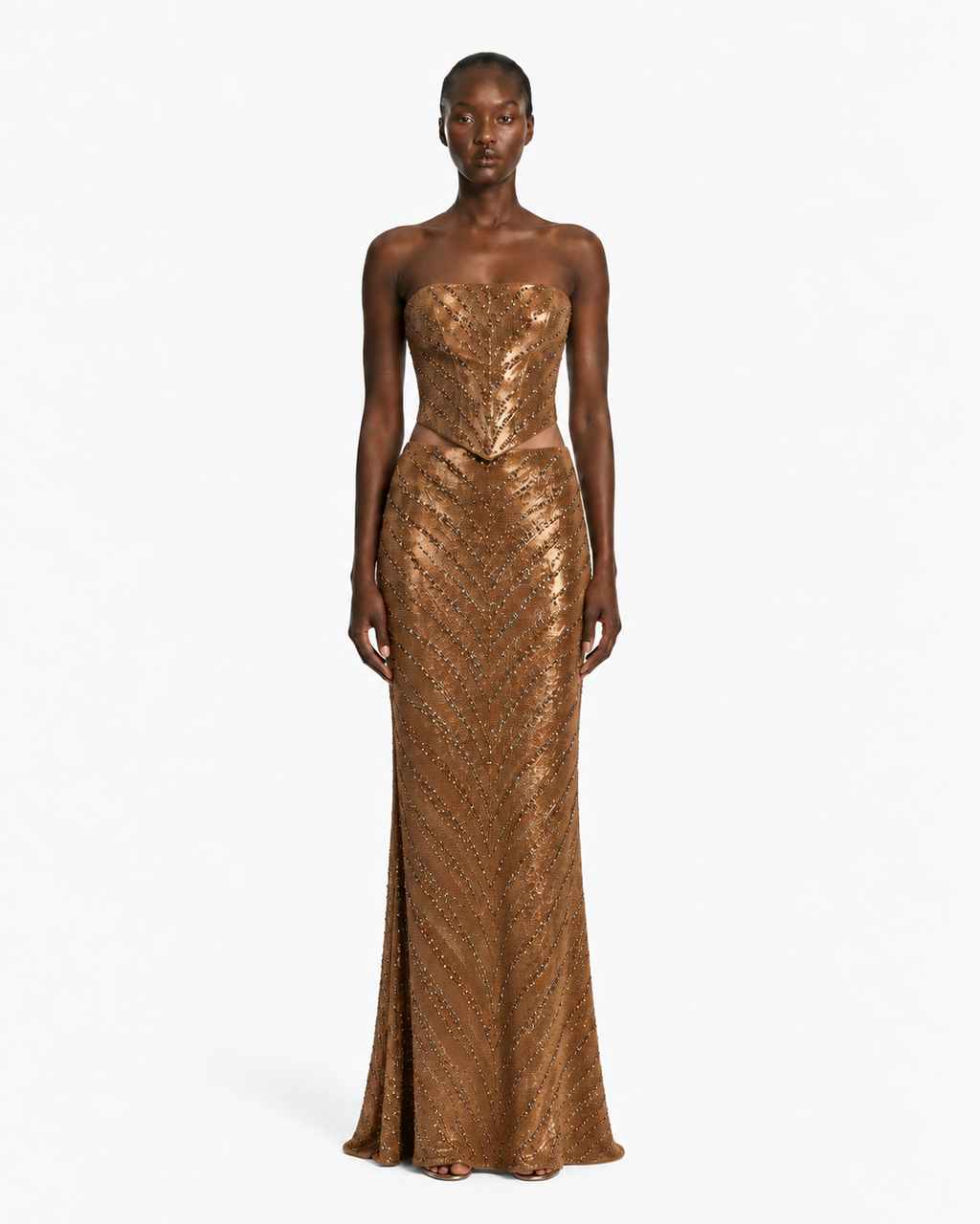 Co-ord sets top e gonna lunga con strass