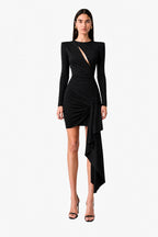 Mini abito con cut-out e drappeggi