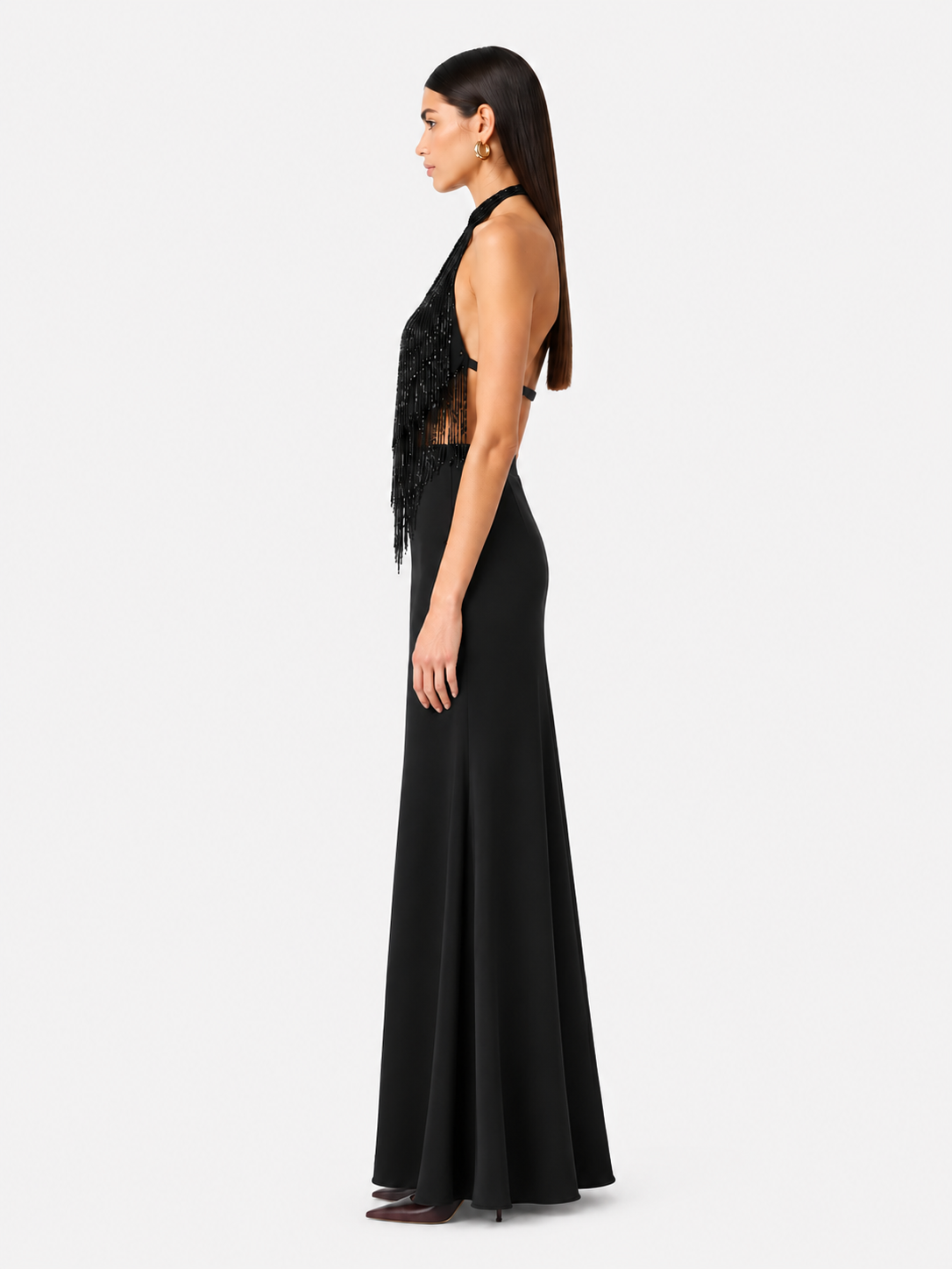 Top halter ricamato