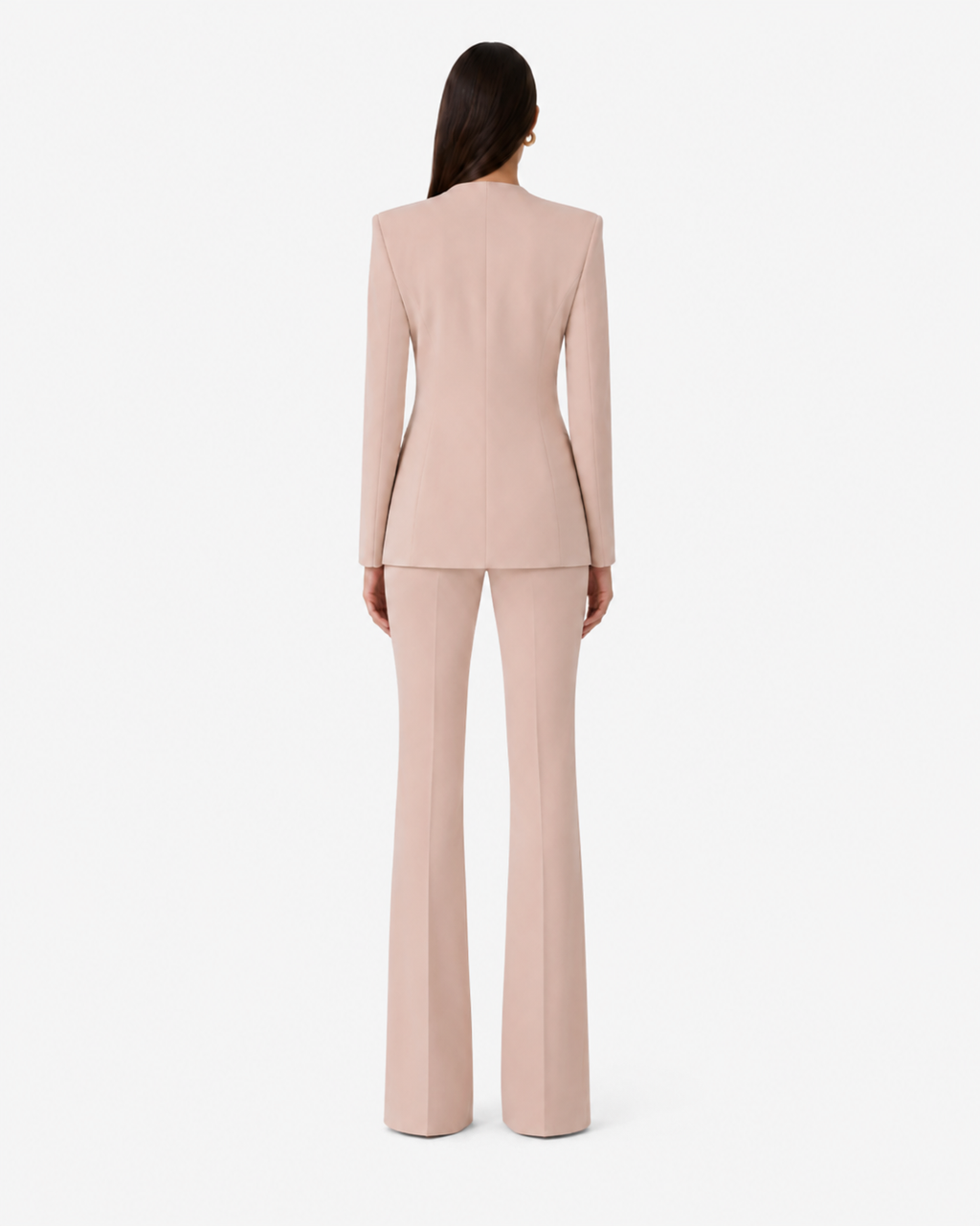 Tailleur con dettaglio in piume