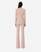 Tailleur con dettaglio in piume