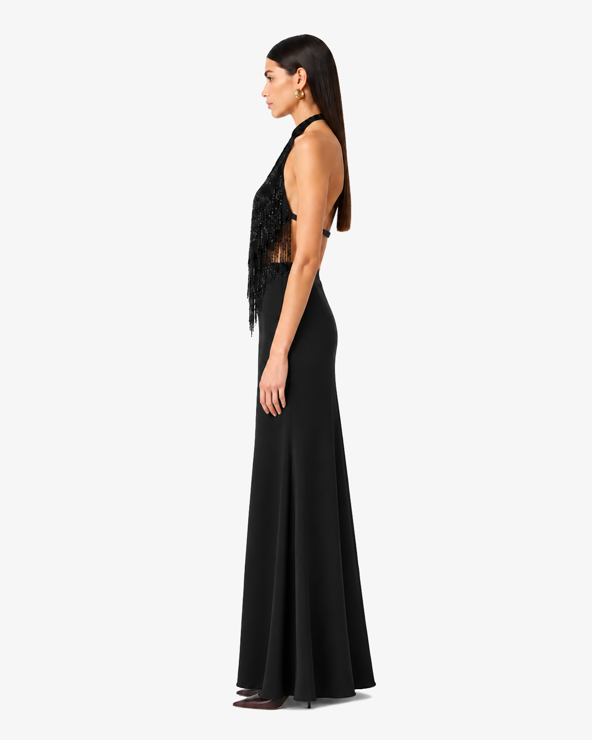 Top halter ricamato