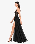Gonna ampia lunga in georgette
