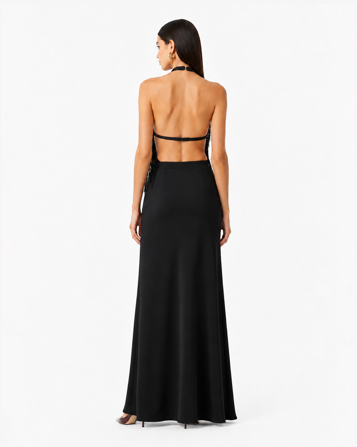 Top halter ricamato