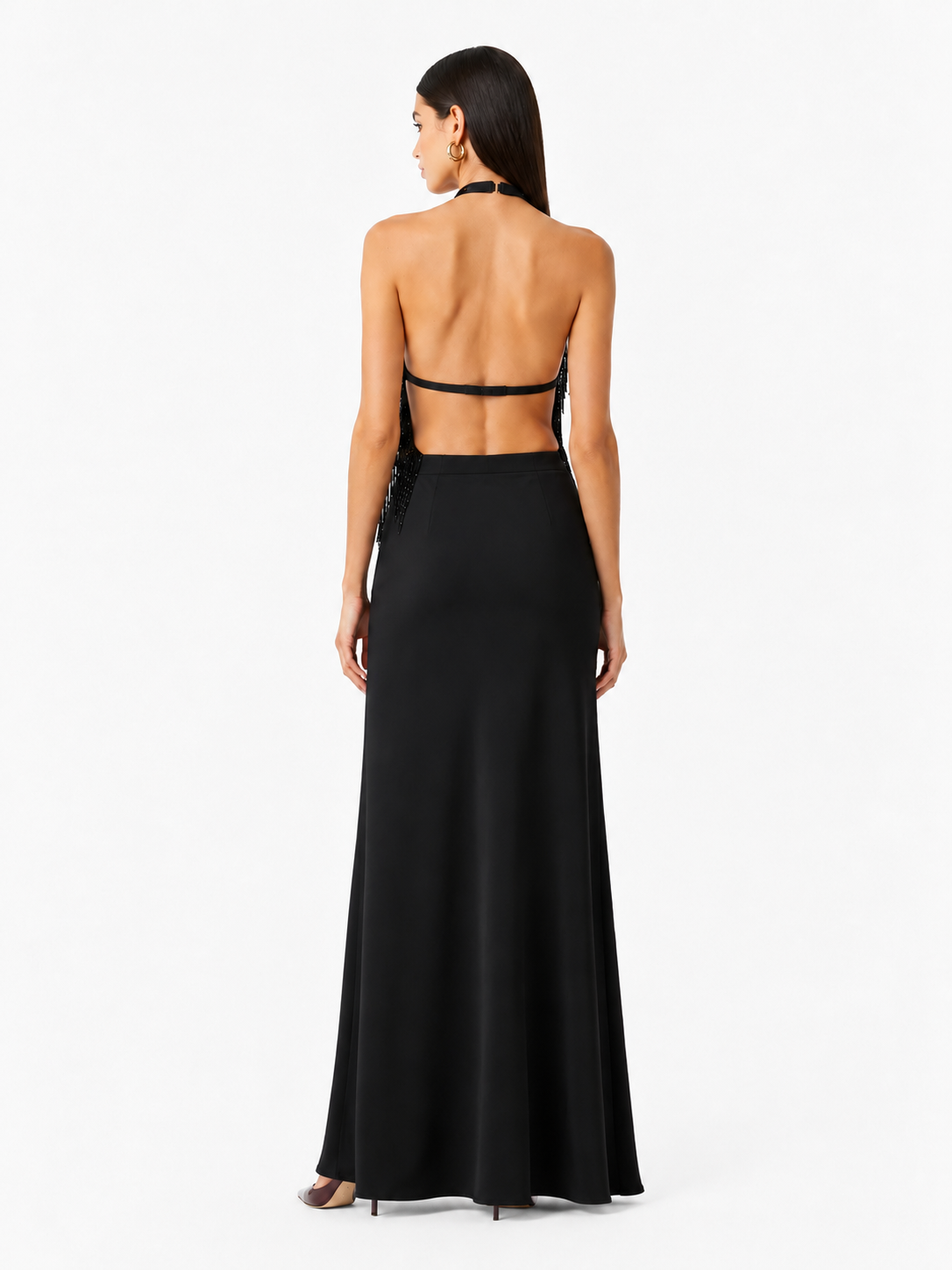 Top halter ricamato