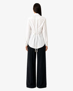 Camicia in popeline con dettagli gioiello
