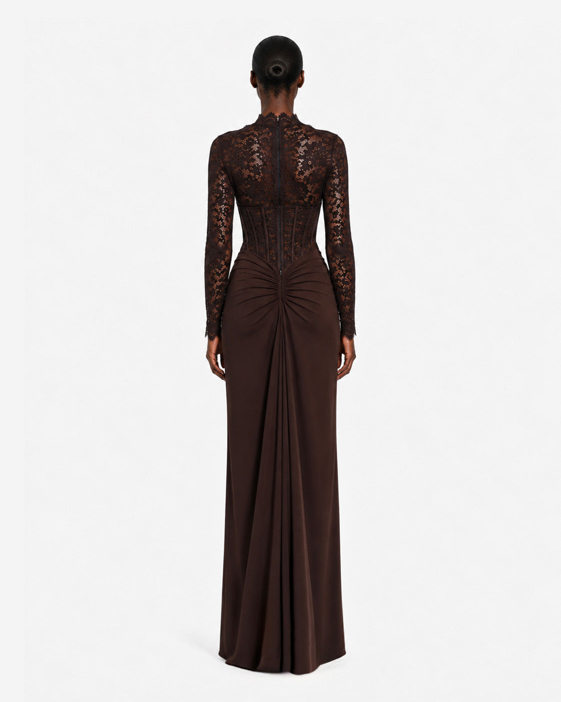 Body in pizzo a maniche lunghe
