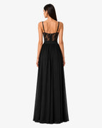 Gonna ampia lunga in georgette
