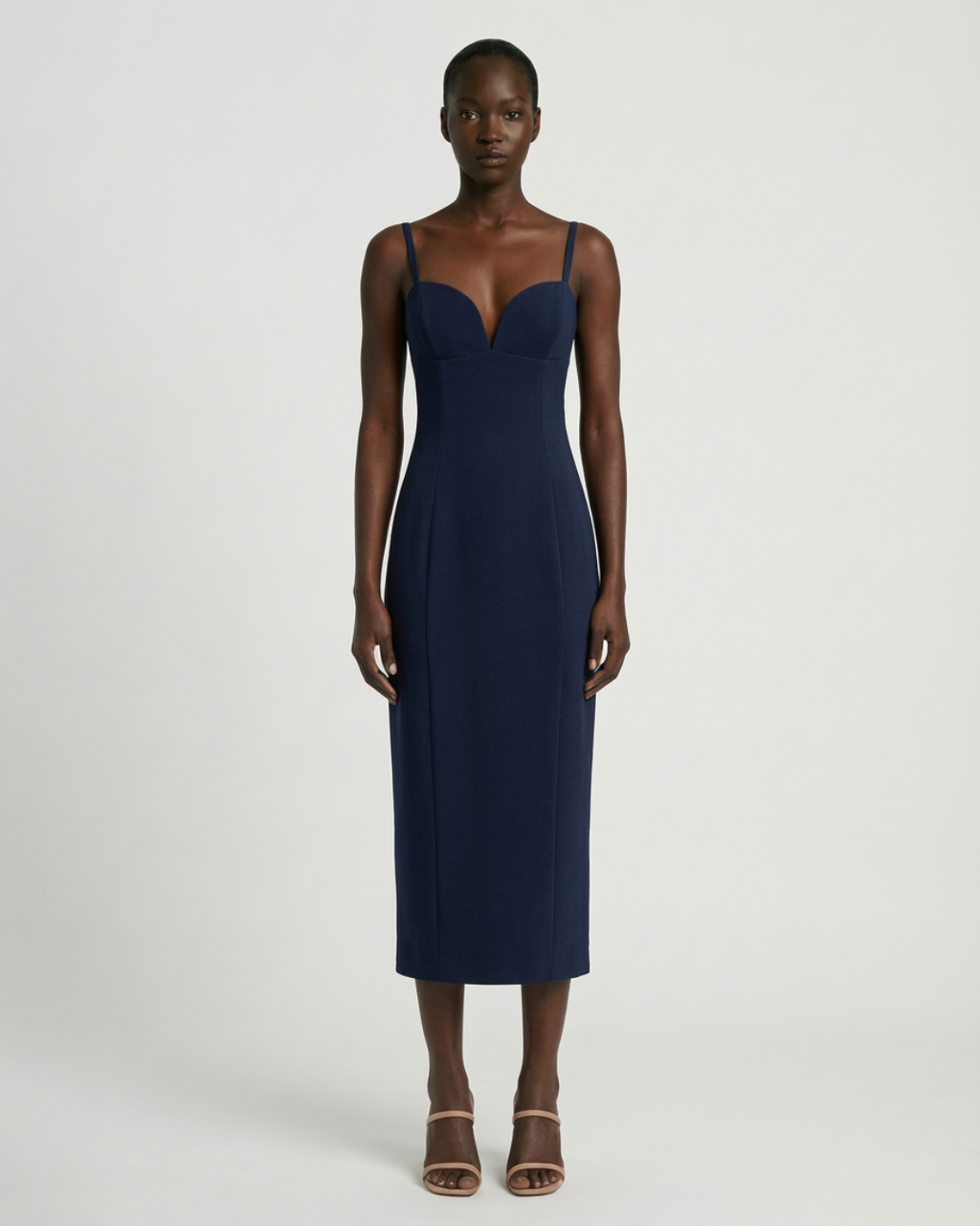 Abito Midi con Scollo Cuore