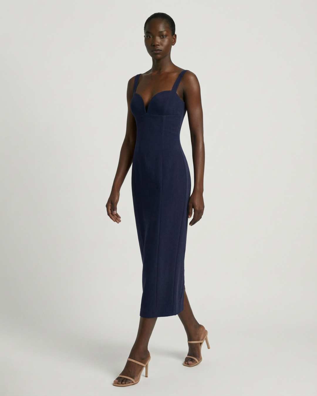 Abito Midi con Scollo Cuore