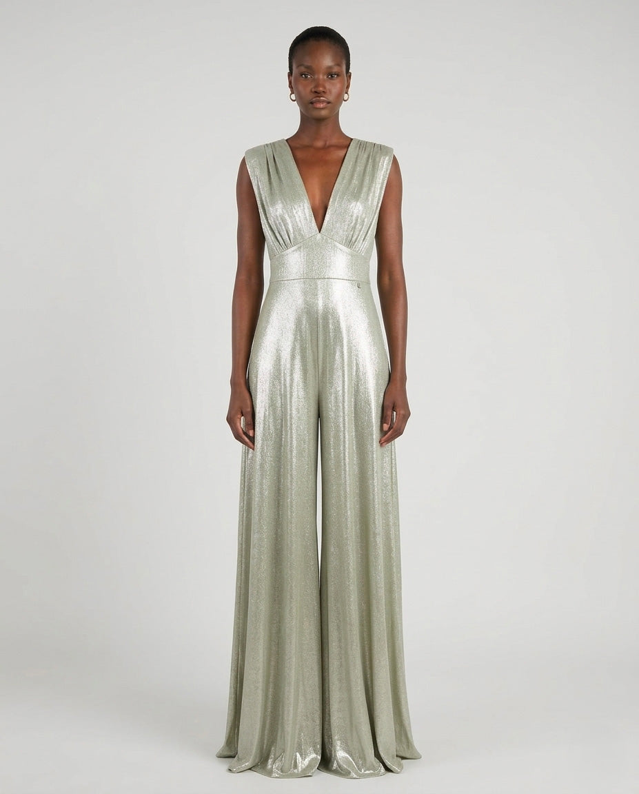 Tuta elegante ampia in jersey metallizzato