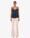 Top in georgette con spalline sottili