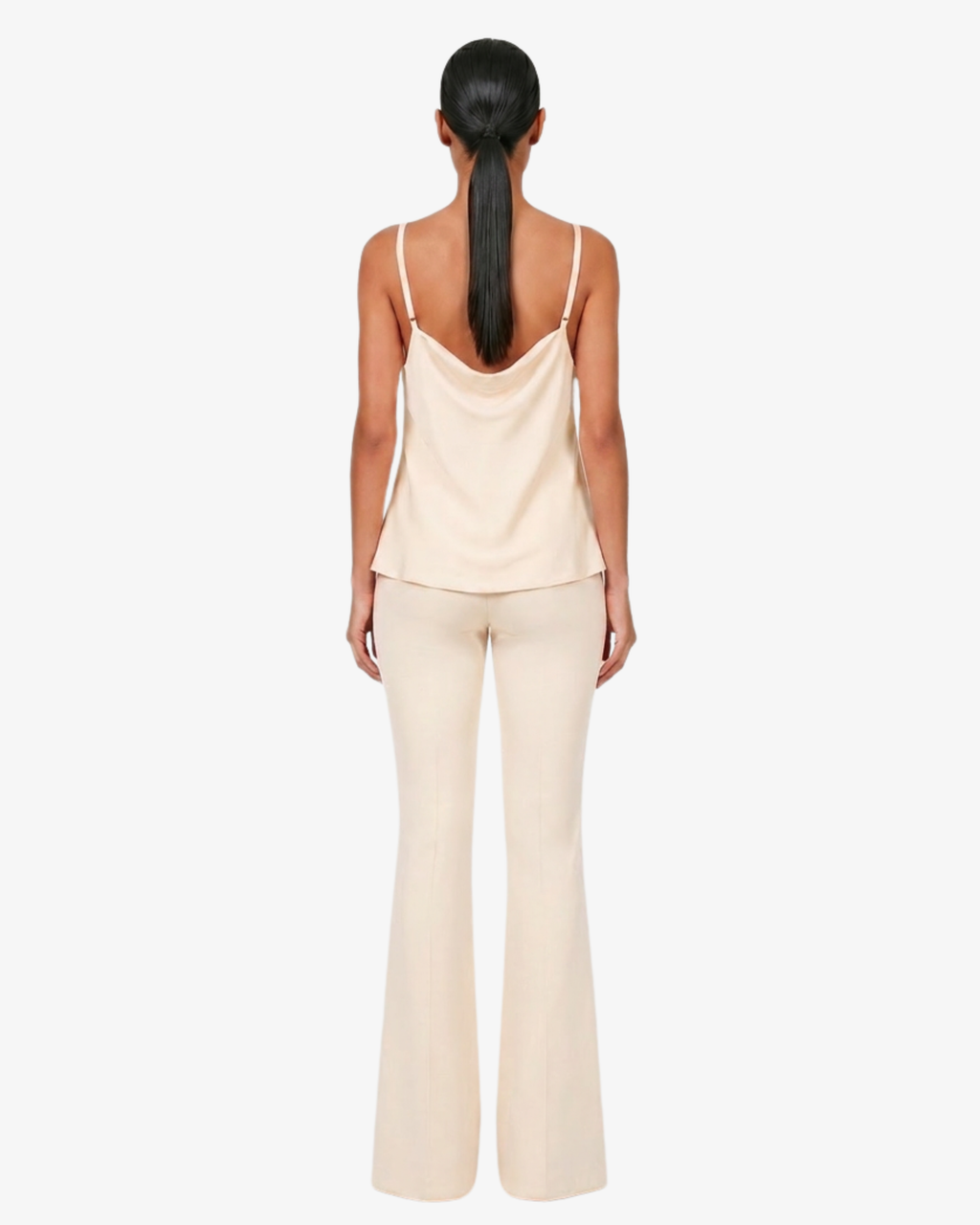 Top in georgette con spalline sottili