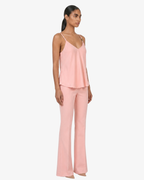 Top in georgette con spalline sottili