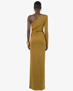 Abito monospalla in jersey e cut out