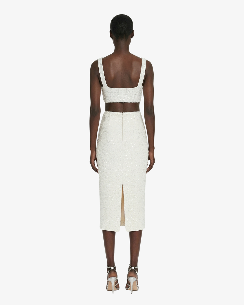 Top corto in pailettes