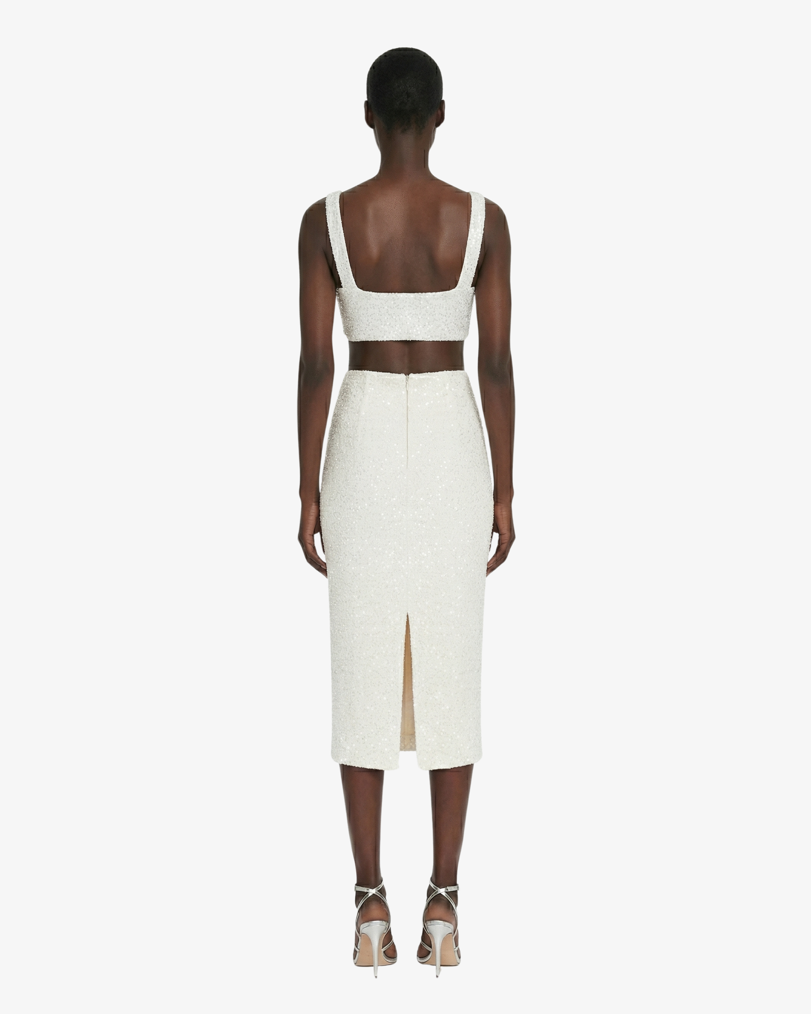 Top corto in pailettes