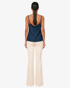 Top in georgette con spalline sottili