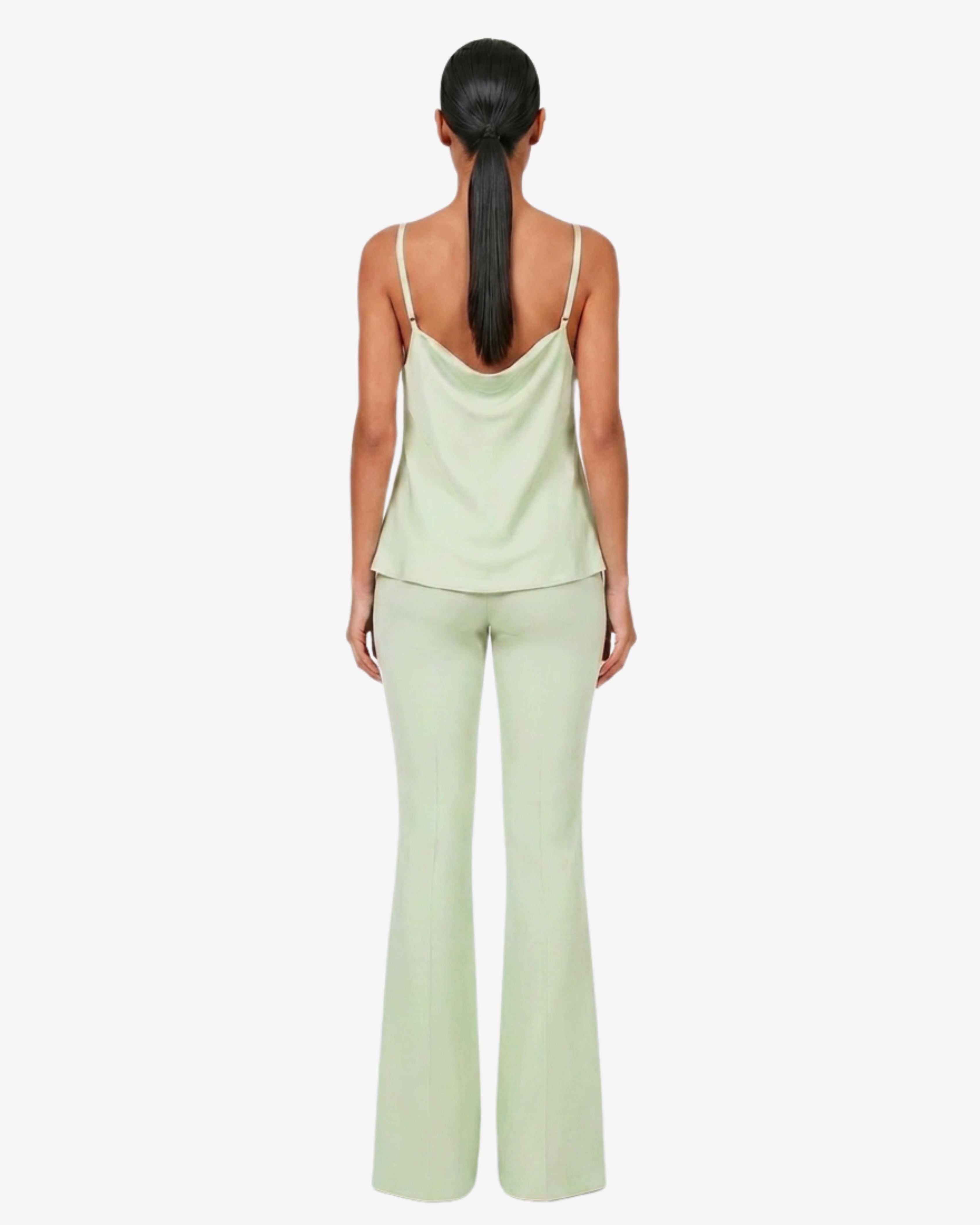 Top in georgette con spalline sottili