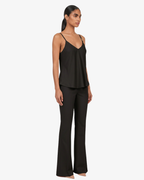 Top in georgette con spalline sottili