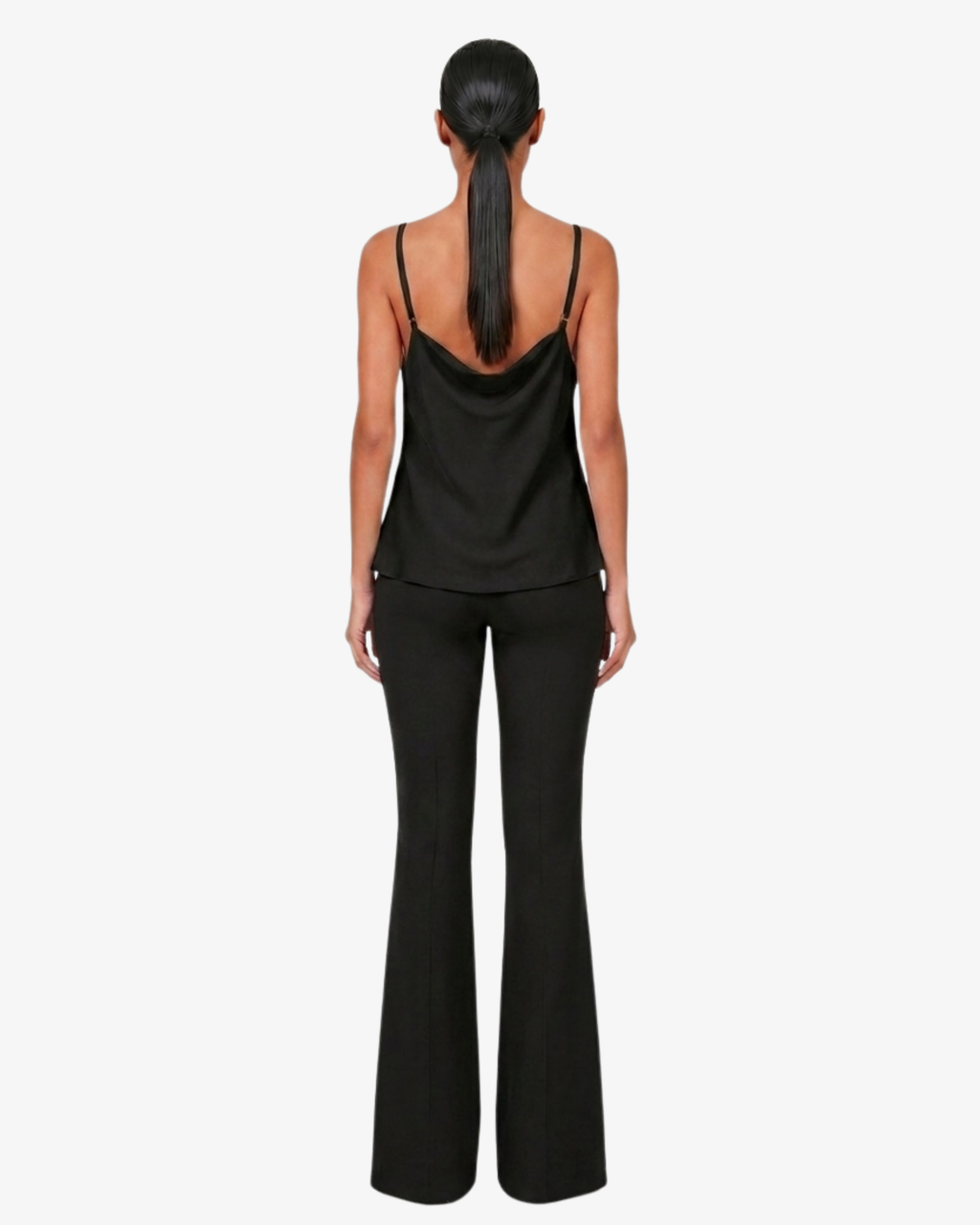 Top in georgette con spalline sottili