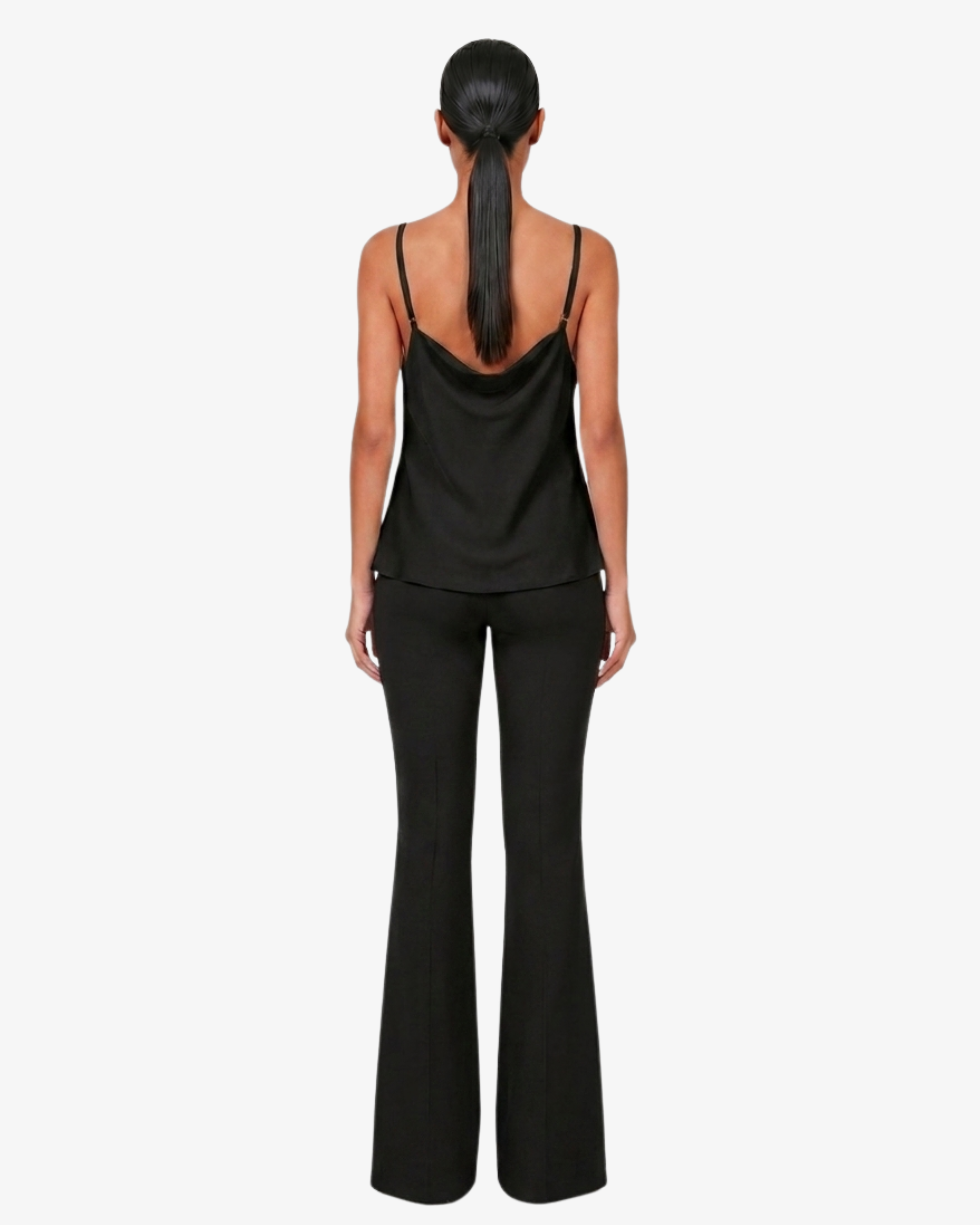 Top in georgette con spalline sottili