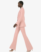 Tailleur in crêpe giacca monopetto e pantaloni flare